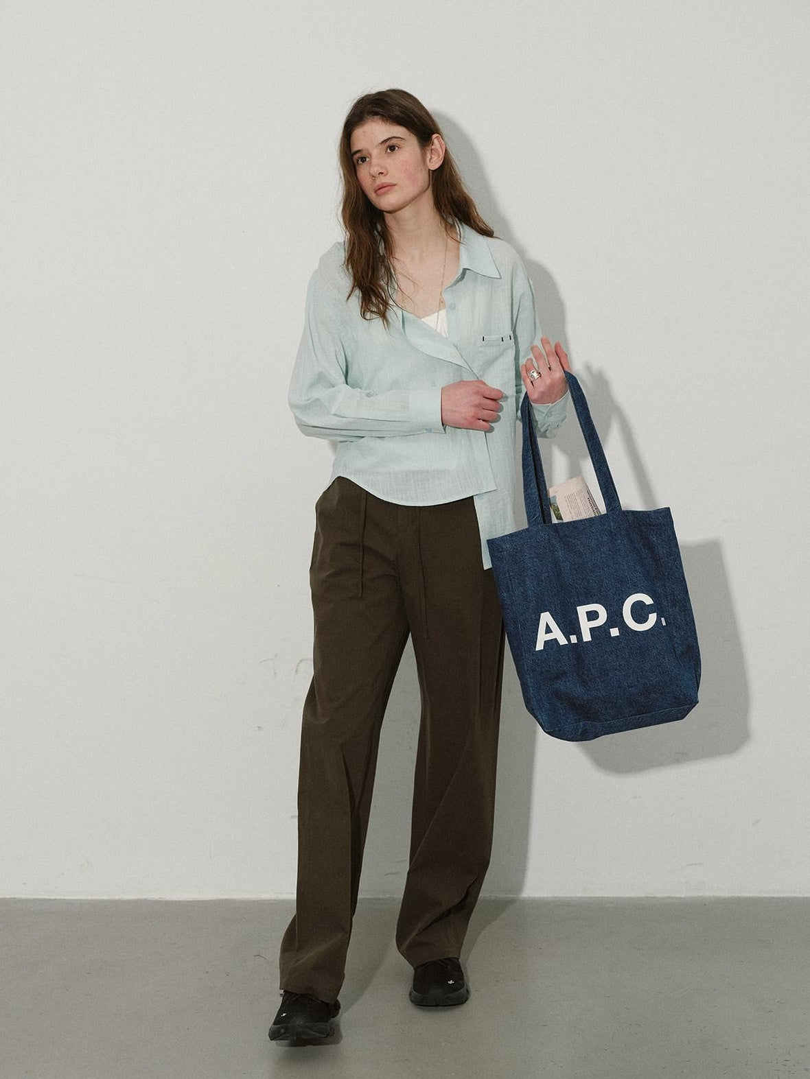 Lofi choose Pure Cotton Loose Fit Commuter Long Sleeve Collared Button Women Casual Shirts