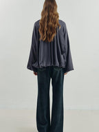 someonesometimes Vintage Washed Low Rise Distressed Denim Stretch Women Deep Indigo Flared Jeans