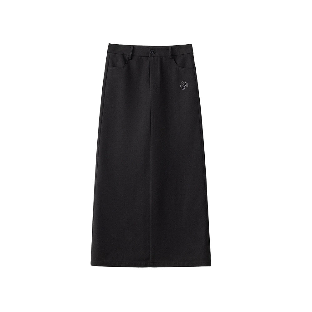 ikyou_High_Waist_Embroidered_A_Line_Minimal_Office_Midi_Khaki_Black_Maxi_Skirts_MISSTT