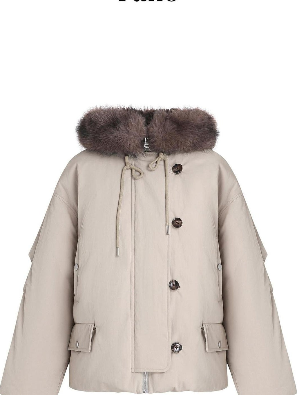 fano 90 White Duck Down Warm Commuter Straight Fit Patchwork Khaki Women Down Jackets