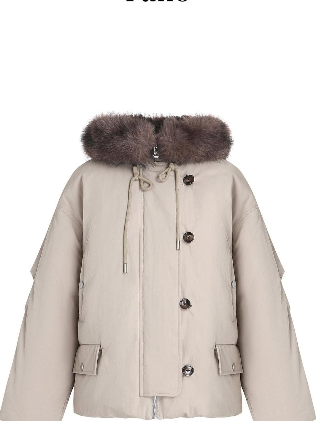 fano 90 White Duck Down Warm Commuter Straight Fit Patchwork Khaki Women Down Jackets