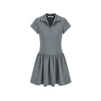 fano_Soft_Cotton_Vintage_Polo_Collar_A_Line_Natural_Waist_Girl_Deep_Gray_Midi_Dresses_MISSTT