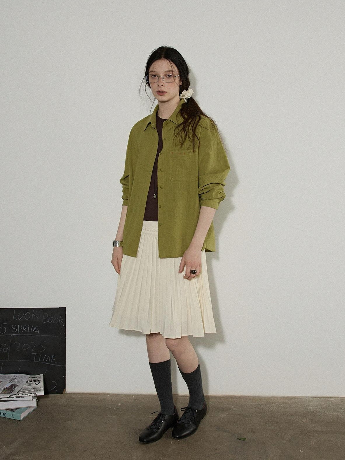 Lofi choose Pure Cotton Loose Fit Commuter Long Sleeve Collared Button Women Casual Shirts