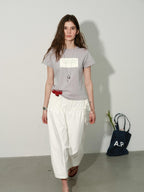 Lofi choose High Waist Bow A Line Cotton Commuter Loose Fit Women Tie Elegant Midi Skirts