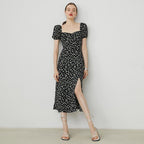fano_Viscose_Square_Neck_Puff_Sleeve_A_Line_Casual_Black_Floral_Maxi_Dresses_MISSTT