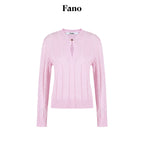 fano_Warm_V-neck_Button_Detail_Minimal_Commuter_Fit_Pink_Women_Acrylic_Blend_Sweaters_MISSTT