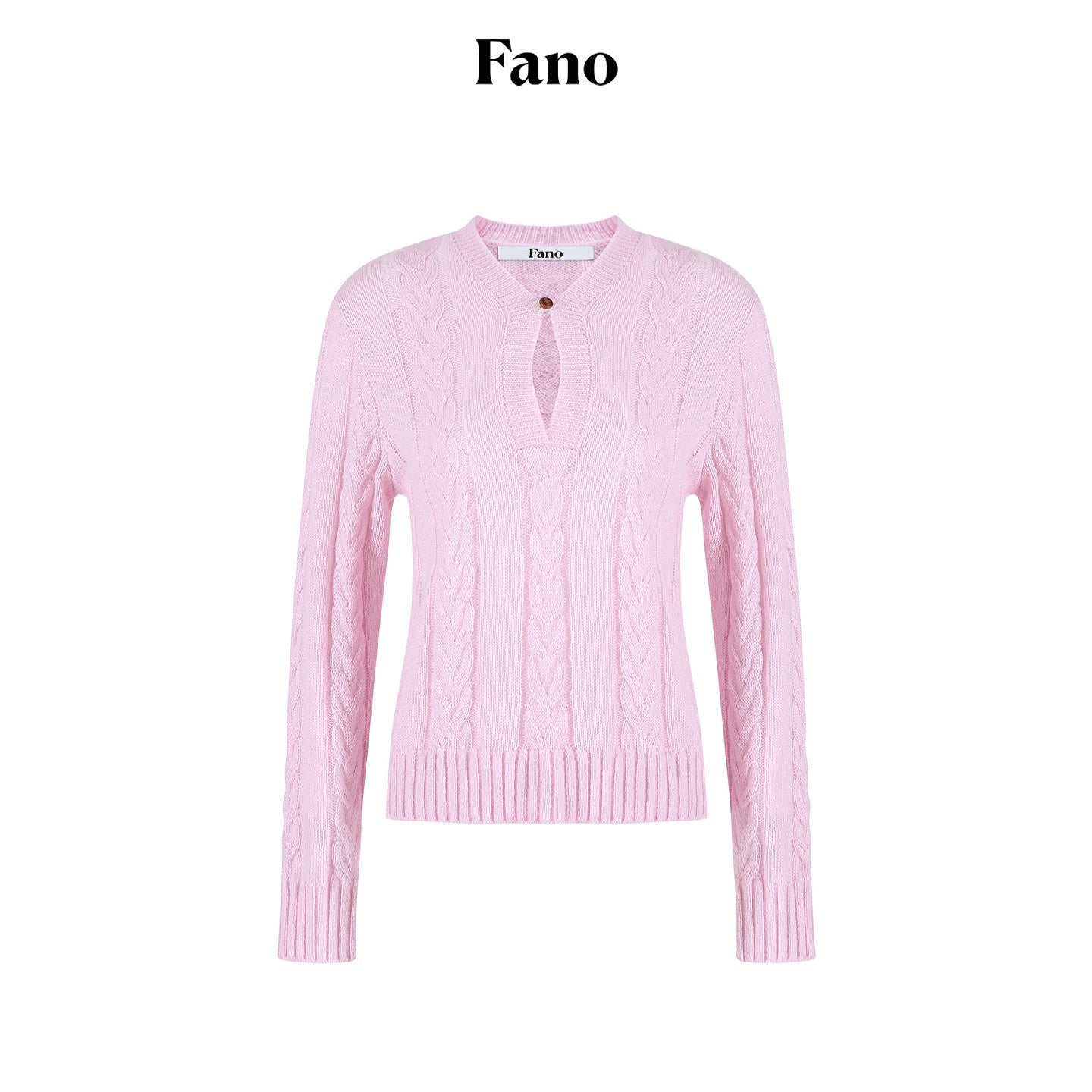 fano_Warm_V-neck_Button_Detail_Minimal_Commuter_Fit_Pink_Women_Acrylic_Blend_Sweaters_MISSTT