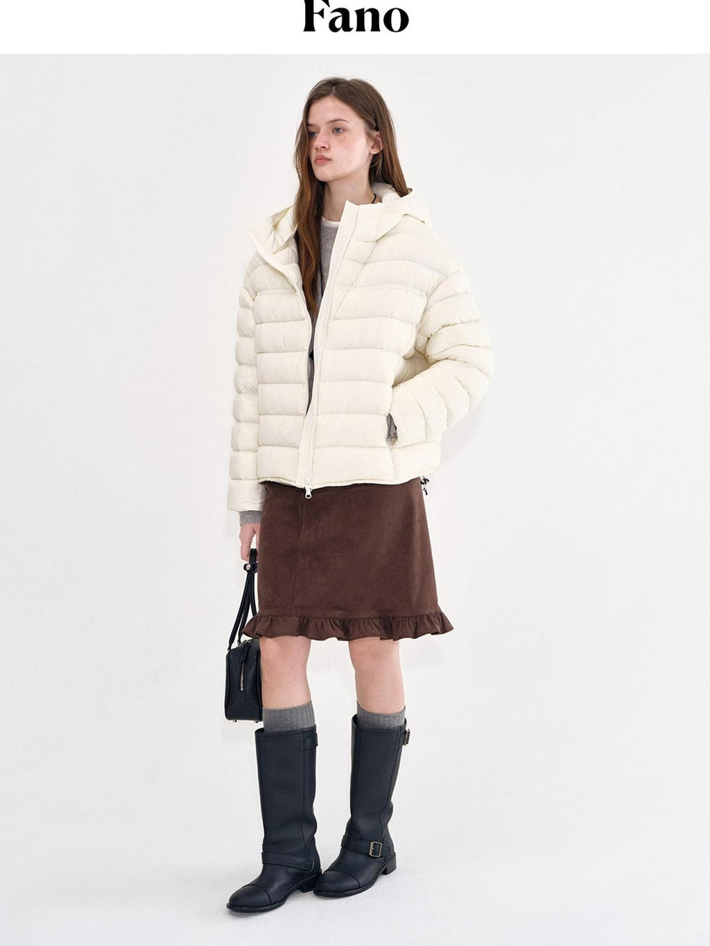 fano Ultra Warm 90 Percent White Duck Down Loose Hooded Unisex Down Jackets