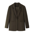 someonesometimes_Pocketed_Loose_Blazer_Workwear_Women_Green_Coffee_Acrylic_Top_&_Skirt_Sets_MISSTT