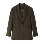 someonesometimes_Pocketed_Loose_Blazer_Workwear_Women_Green_Coffee_Acrylic_Top_&_Skirt_Sets_MISSTT