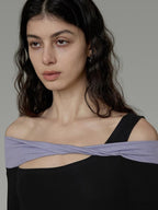 unspoken Tencel High Waist Asymmetrical Off Shoulder A Line Knit Women Maxi Dresses