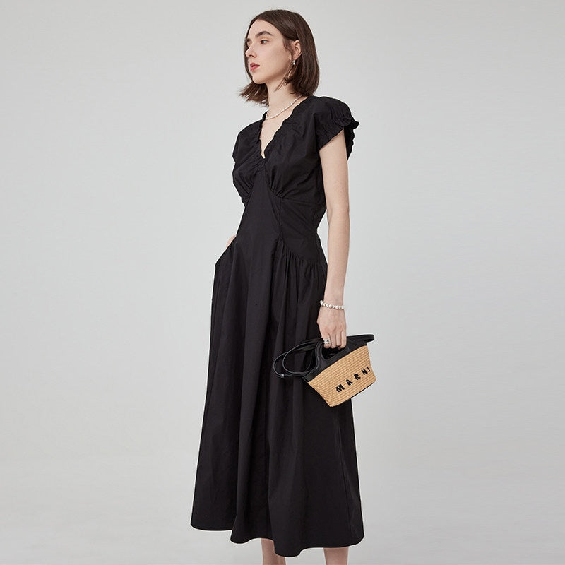 fano_Flattering_Natural_Waist_Korean_A_Line_Casual_Women_Round_Neck_Maxi_Dresses_MISSTT