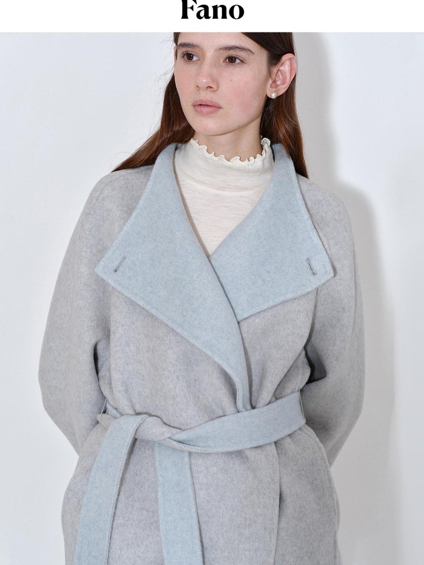 fano 68 Percent Wool Blend Korean Commuter Straight Fit Blazer Women Wool Coats