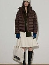 Lofi choose 90 Percent White Duck Down Thick Warm Loose Commuter Hooded Zipper Down Jackets
