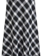 fano Plaid Sleeveless A Line Natural Waist Korean Office Casual Maxi Dresses