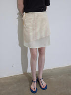 Lofi choose High Waist Flattering A Line Loose Fit Office Casual Pink Midi Skirts