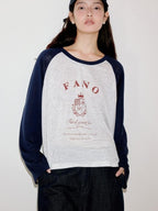 fano Moisture Wicking Cross Print Korean Loose Raglan Lyocell Long Sleeve T-Shirts