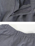 audreyyang Shape Retaining Cinched Waist Herringbone Lapel Women Wool Blend Cropped Jackets