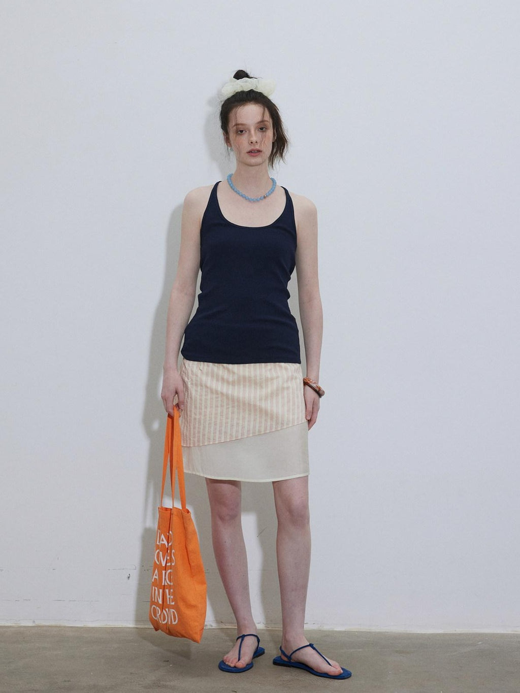 Lofi choose High Waist Flattering A Line Loose Fit Office Casual Pink Midi Skirts