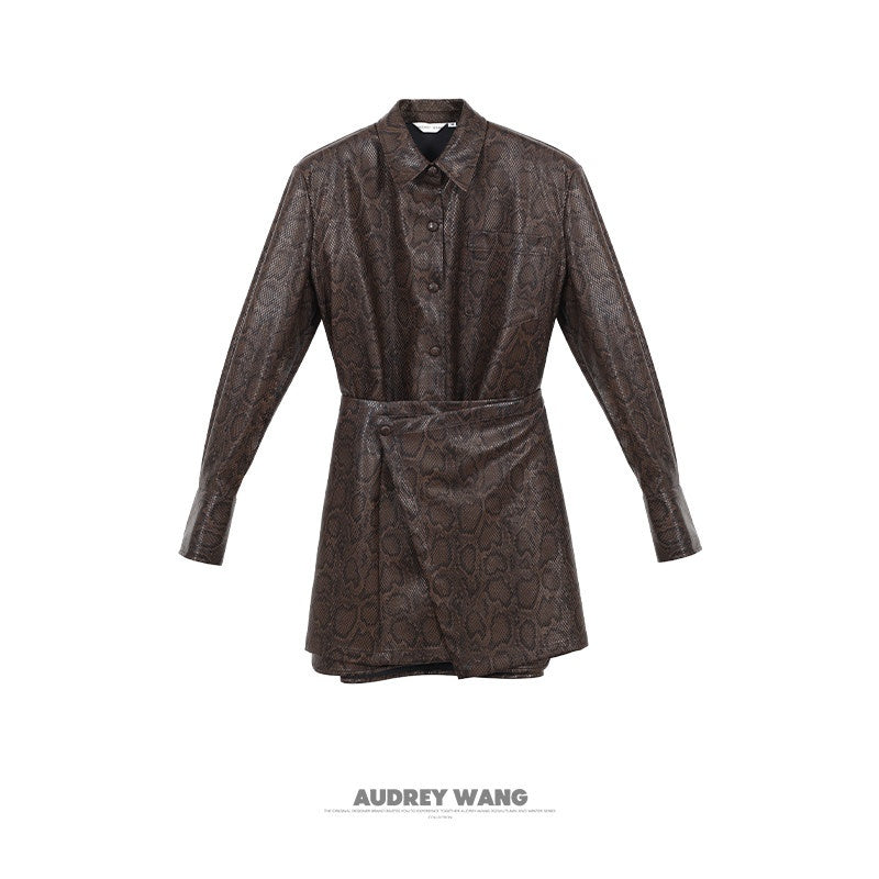 audreyyang_Detachable_Vintage_Snake_Print_Pu_Midlength_Relaxed_Womens_Lapel_Leather_Jackets_MISSTT