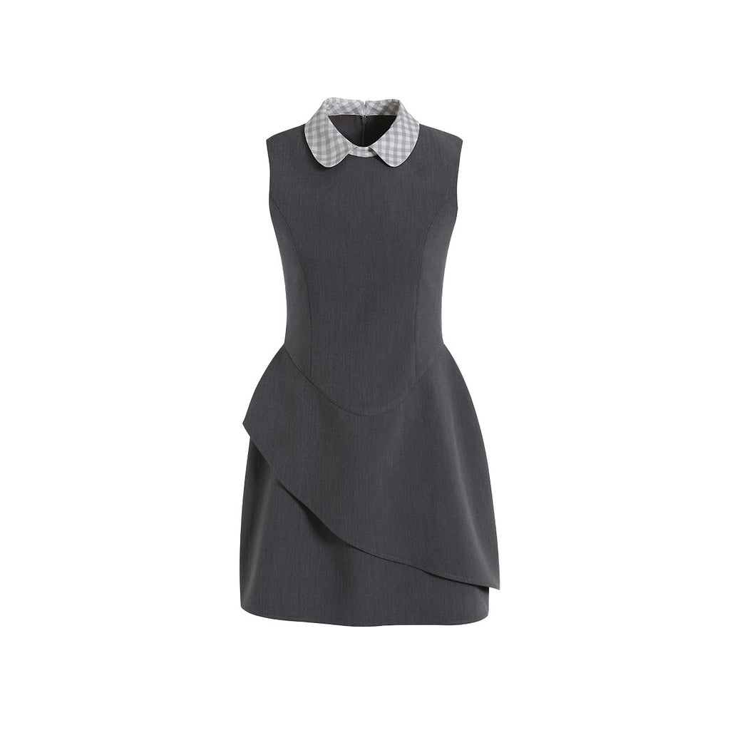 fano_Polyester_Stretch_Korean_Office_Cocoon_Sleeveless_Gray_Women_Vest_Midi_Dresses_MISSTT