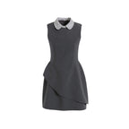 fano_Polyester_Stretch_Korean_Office_Cocoon_Sleeveless_Gray_Women_Vest_Midi_Dresses_MISSTT