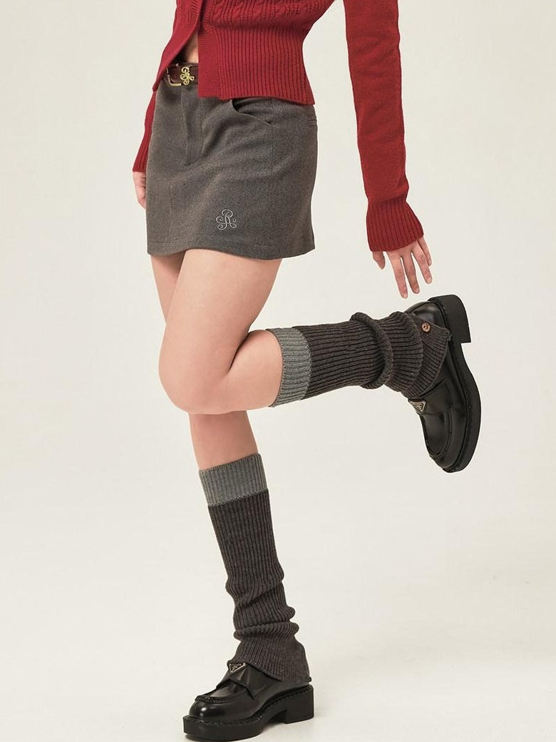 ikyou Durable Non Deforming Embroidered A Line High Waist Casual Ladies Mini Skirts