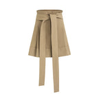 unspoken_High_Waist_Drawstring_Minimalist_Workwear_Cotton_Blend_Khaki_Mid-Length_Shorts_MISSTT