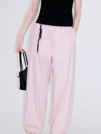 fano Soft Viscose Stretch Korean Relaxed Straight Pockets Elastic Waist Sweatpants