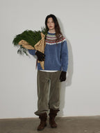 Lofi choose High Waist Chunky Stripe Office Ready Women Light Gray Wide Leg Pants