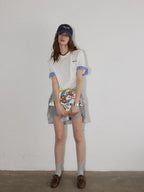 Lofi choose High Waist Loose Straight Leg Women Commuter Grey Casual Mini Shorts