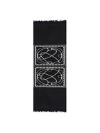 unspoken Soft Acrylic Fringed Rectangular Warm Women Black Gray Scarves