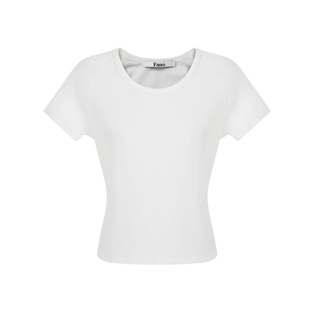fano_Breathable_Cotton_Lyocell_Slim_Cropped_Korean_Womens_White_Short_Sleeve_T-Shirts_MISSTT
