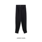 audreyyang_High_Stretch_Elastic_Waist_Tapered_Casual_Women_Black_Polyester_Sweatpants_MISSTT