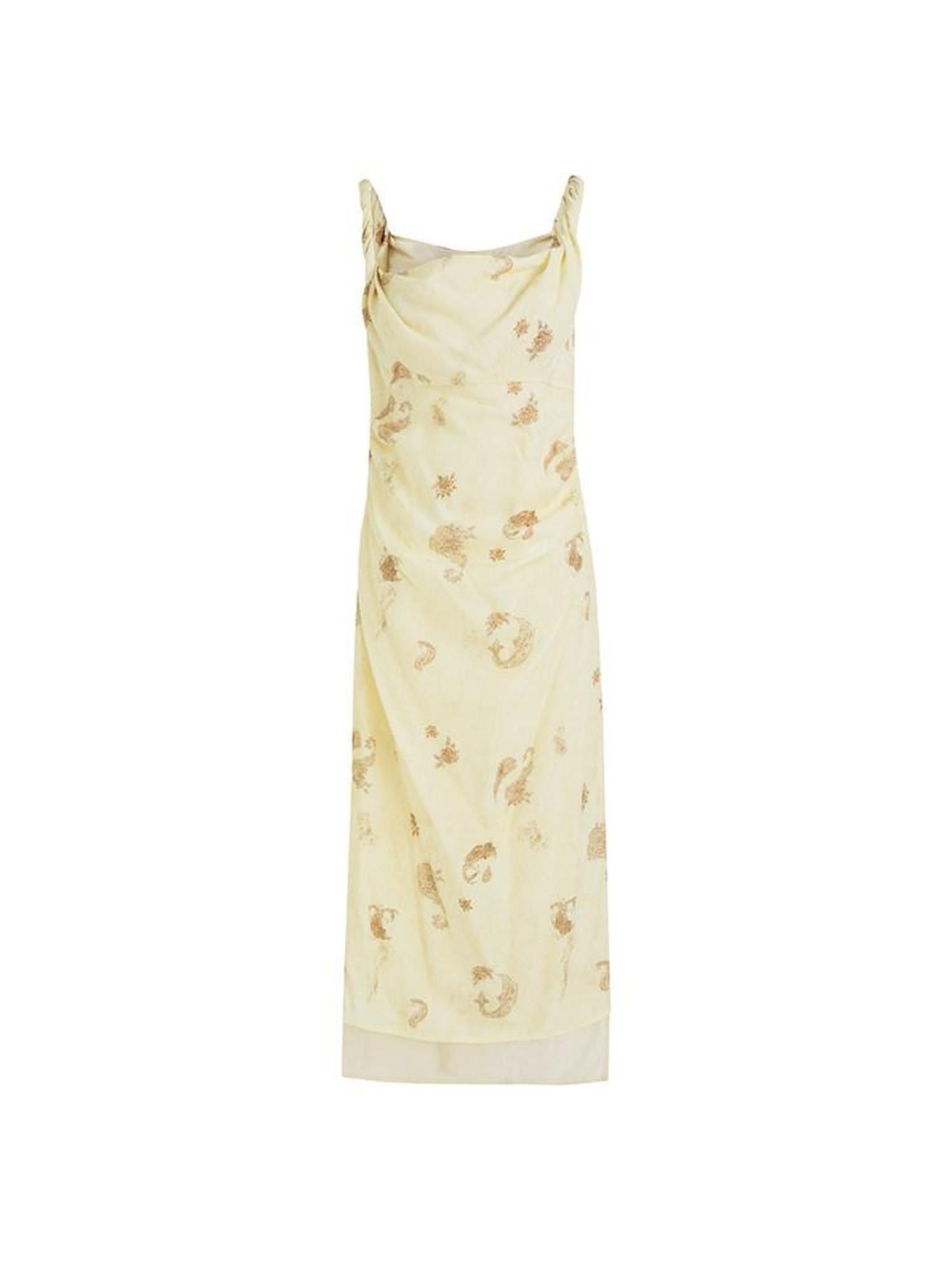 unspoken Office Minimalist Floral Cami A Line Natural Waist Tencel Maxi Dresses