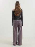 someonesometimes Lyocell Linen Blend Asymmetric Neckline Slim Fit Women Long Sleeve T-Shirts