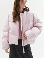 fano 90 Fill White Duck Down Warm Baseball Collar Casual Women Pink Down Jackets