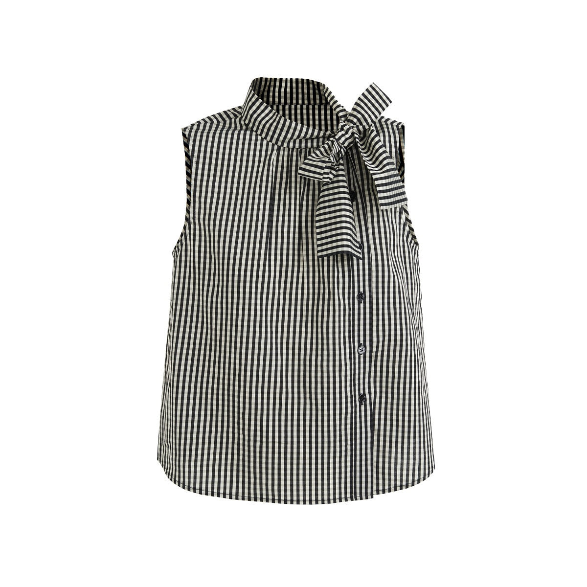 fano_Viscose_Lyocell_Plaid_Sleeveless_Loose_Pullover_Korean_Workwear_Women_Blouses_MISSTT