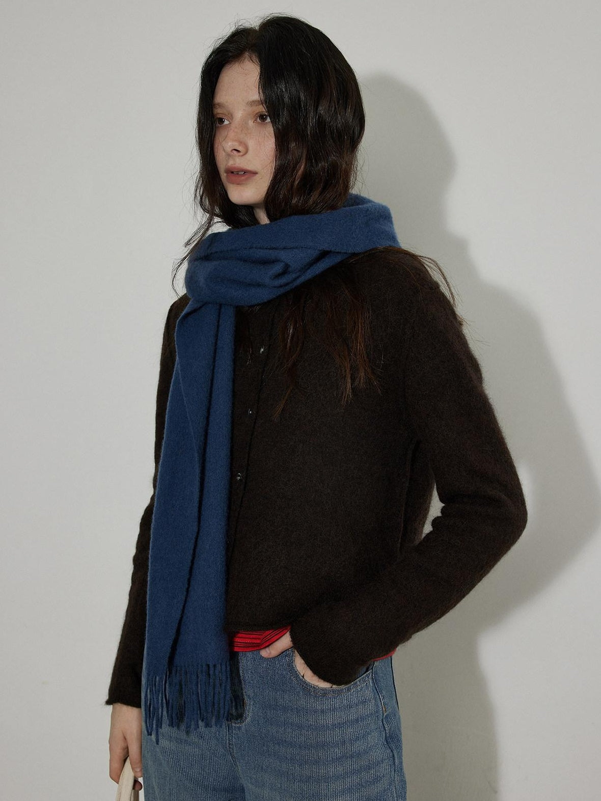 Lofi choose Soft Relaxed Casual Buttoned Round Neck Long Sleeve For Women Cardigans