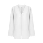 unspoken_Breathable_Lace_V-neck_Loose_Fit_Office_Women_Button_Long_Sleeve_Blouses_MISSTT