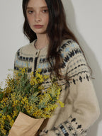 Lofi choose Soft Stretch Button Front Slouchy Loose Fit Round Neck Women Beige Cardigans