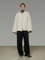 unspoken Premium Sheepswool Thick Tailored Relaxed Office One Button Wool Coats
