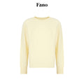 fano Soft Wool Cashmere Blend Relaxed Fit Crew Neck Women Knit Pullover Sweaters