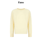 fano Soft Wool Cashmere Blend Relaxed Fit Crew Neck Women Knit Pullover Sweaters