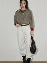 Lofi choose Pure Cotton Long Sleeve Loose Fit Contrast Plaid Button Down Women Shirts