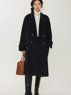 fano Minimalist Commuter Straight Fit Double Breasted Lapel Pocket Women Short Coat