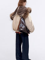 fano 90 Percent White Duck Down Warm Hooded Casual Windproof Womens Down Jackets