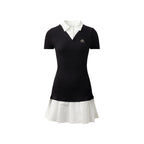 ikyou_100_Percent_Cotton_Waist_Cinch_Patchwork_Collared_Short_Sleeve_Midi_Dresses_MISSTT