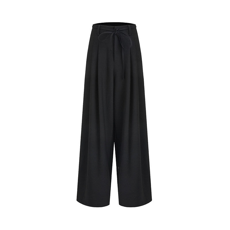 unspoken_High_Waist_Sleek_Black_Workwear_Tailored_Fit_For_Ladies_Polyester_Wide_Leg_Pants_MISSTT