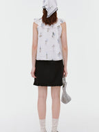 fano Pure Cotton Comfort Relaxed Office Floral Print White Camisoles